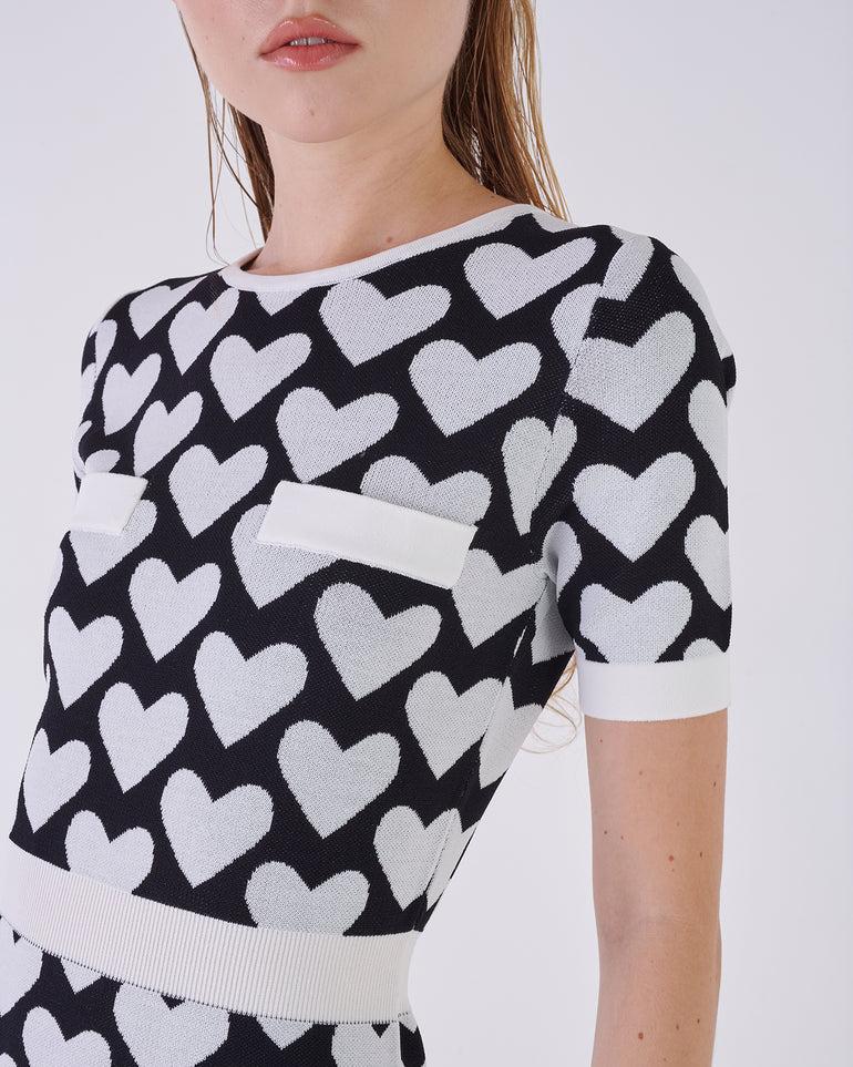 Silvian Heach Abito midi con cuori Moda