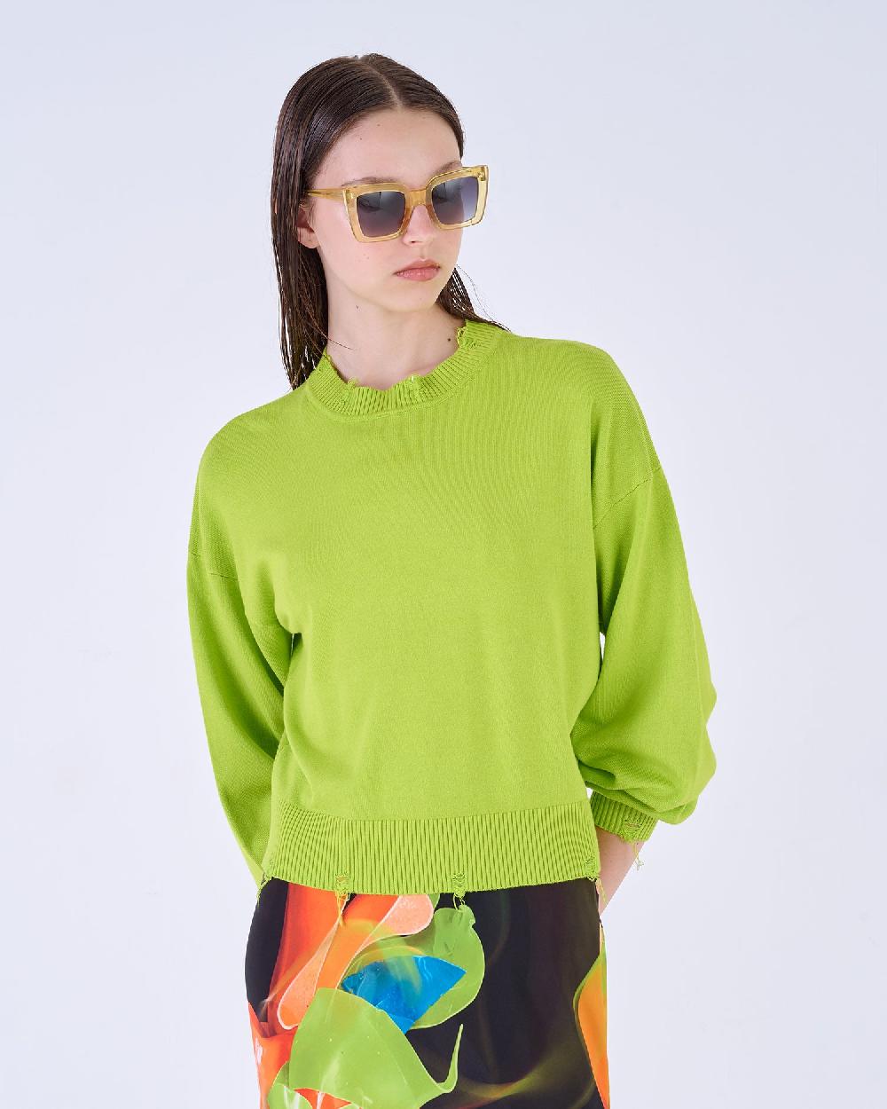 Silvian Heach Maglia con orli sfrangiati Qualità