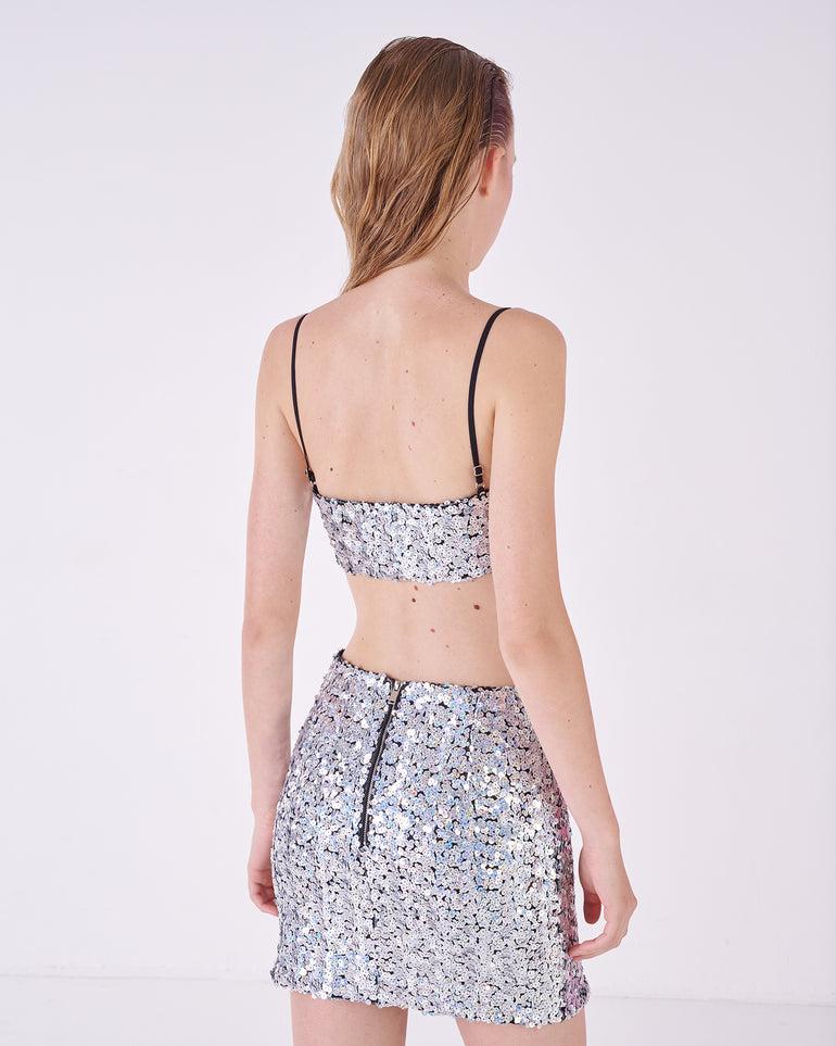 Silvian Heach Top crop con paillettes Qualità Garantita