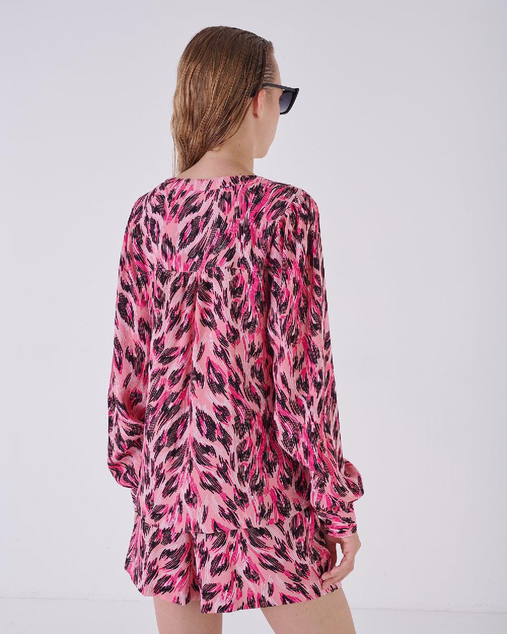 Silvian Heach Camicia maculata con maniche a sbuffo Sottocosto