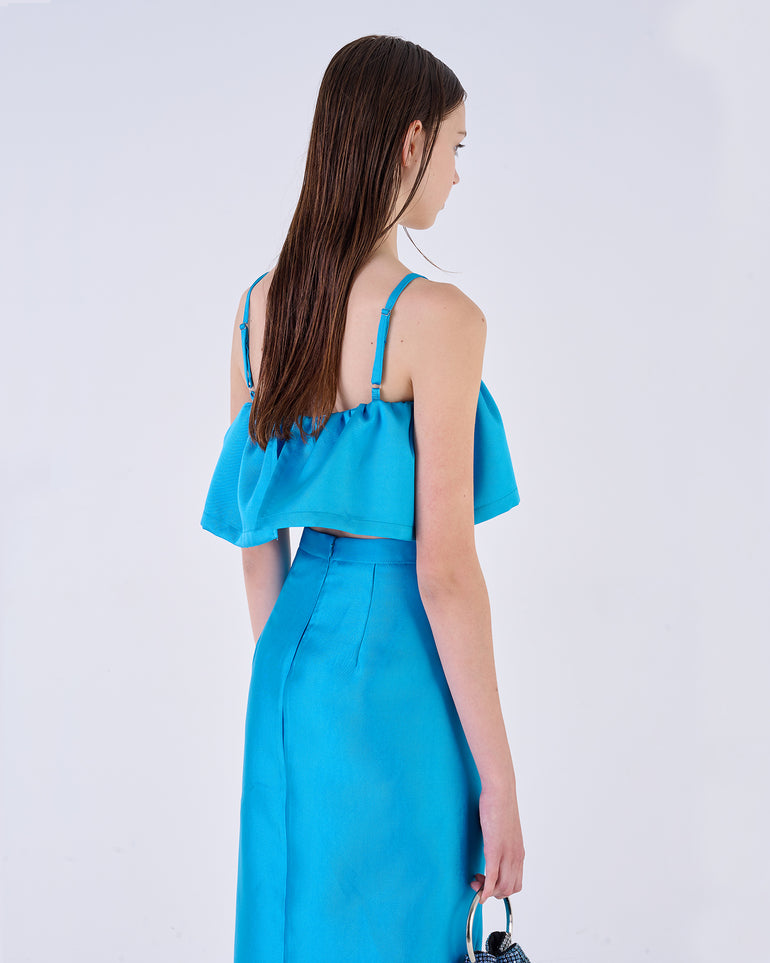 Silvian Heach Top crop con balza Economico