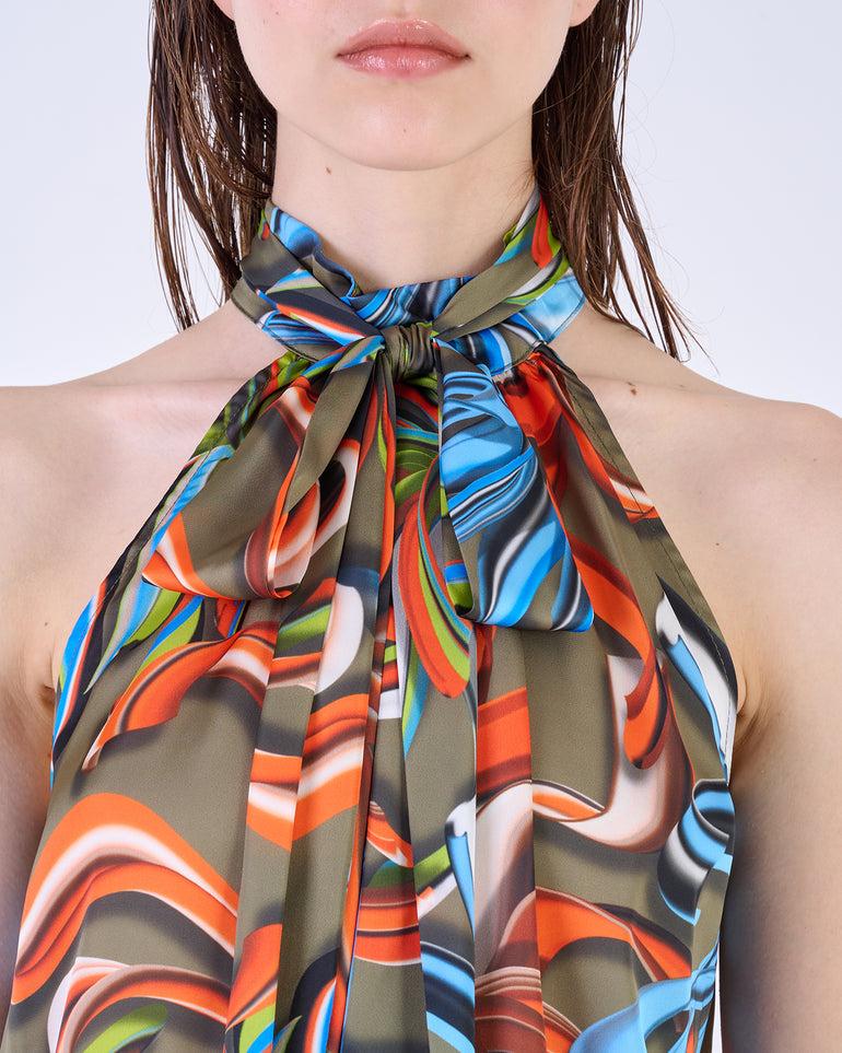 Silvian Heach Top stampato con scollo all'americana Saldi