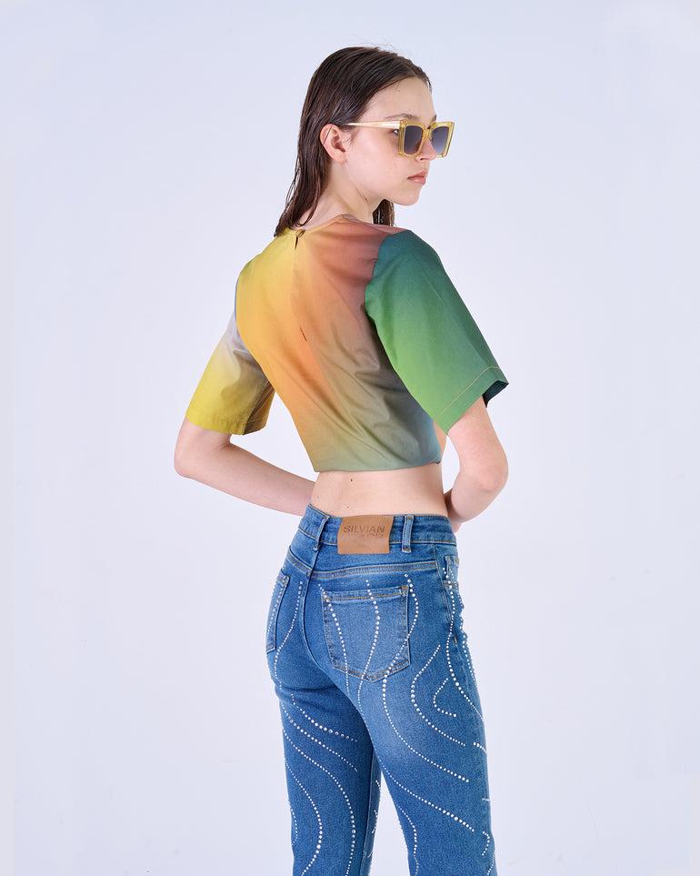 Silvian Heach T-Shirt crop multicolor 2025