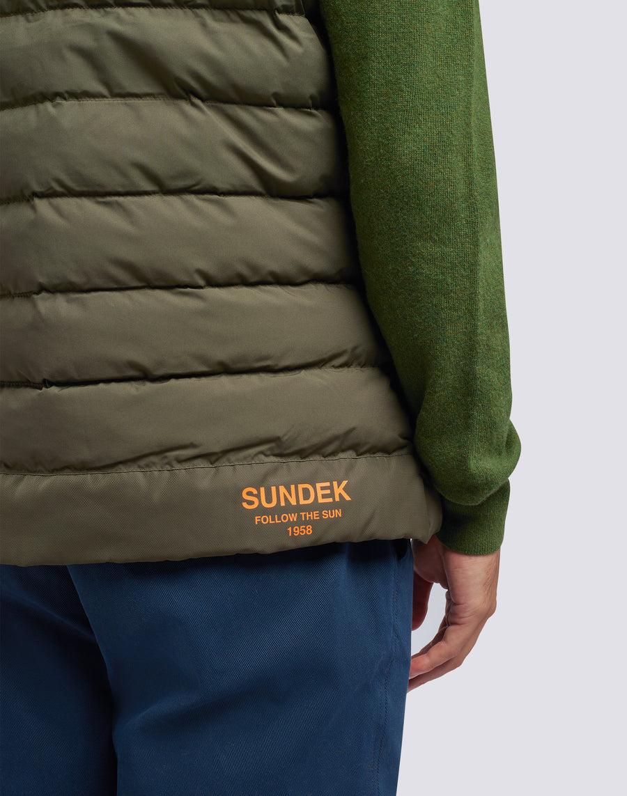 ﻿Sundek gilet trapuntato m999jvdp100-30201 Fino Al -60%