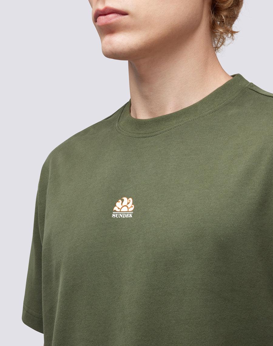 Sundek t-shirt girocollo in cotone con logo M667TEJS700-30201 Novità