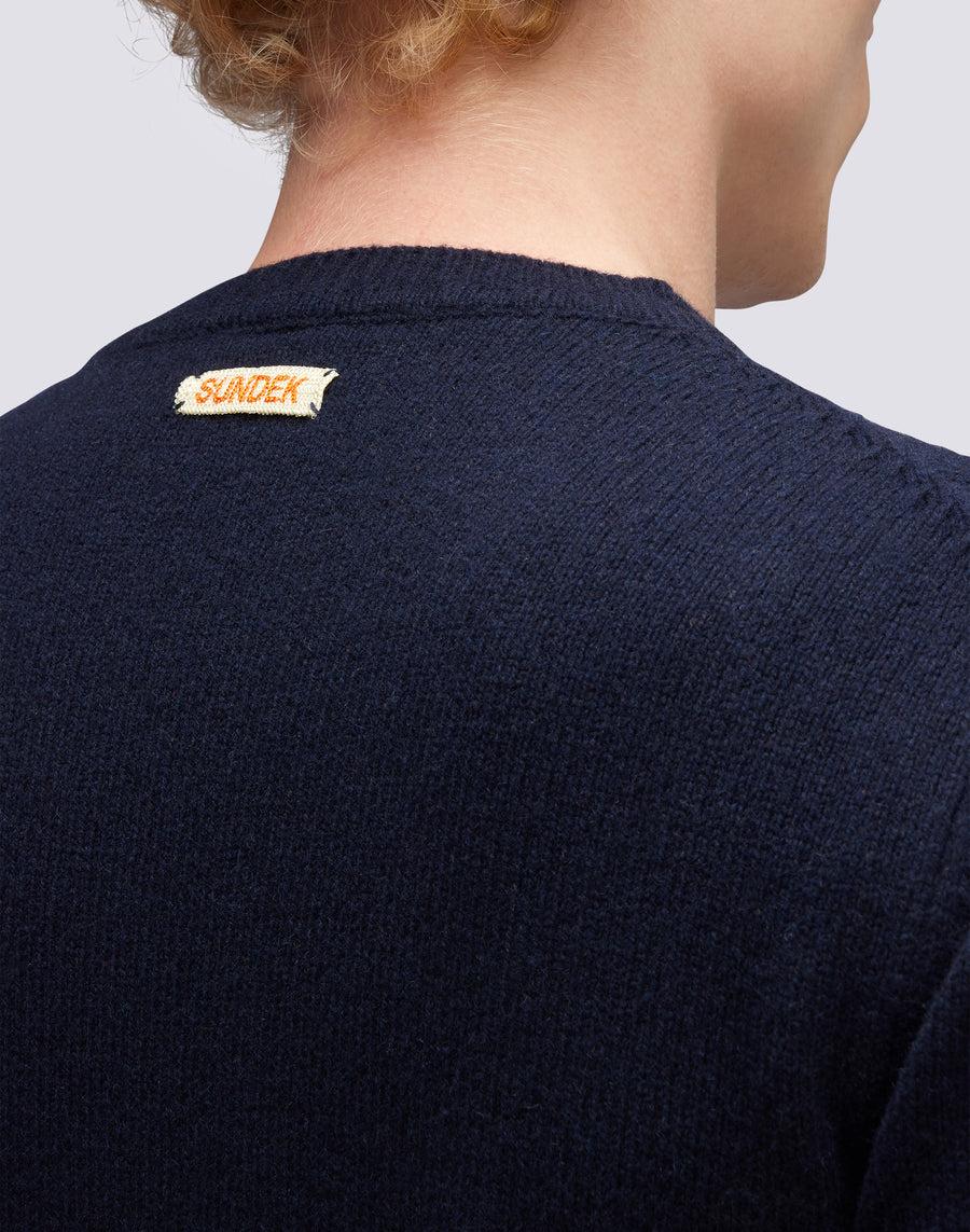 Sundek maglione a girocollo misto cashmere M352KIWS500-00700 Vendita Calda