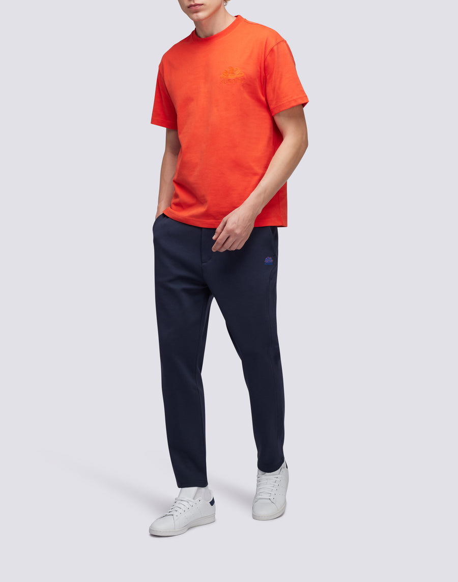 Sundek T-SHIRT GIROCOLLO CON LOGO RICAMATO M170TEJS700-A4200 In Saldo