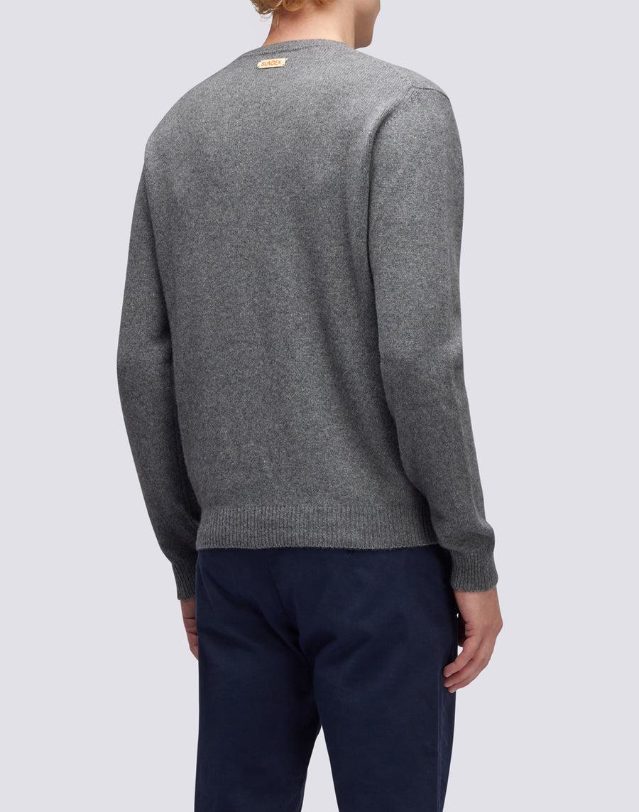 Sundek maglione a girocollo misto cashmere M352KIWS500-33700 Nuovo