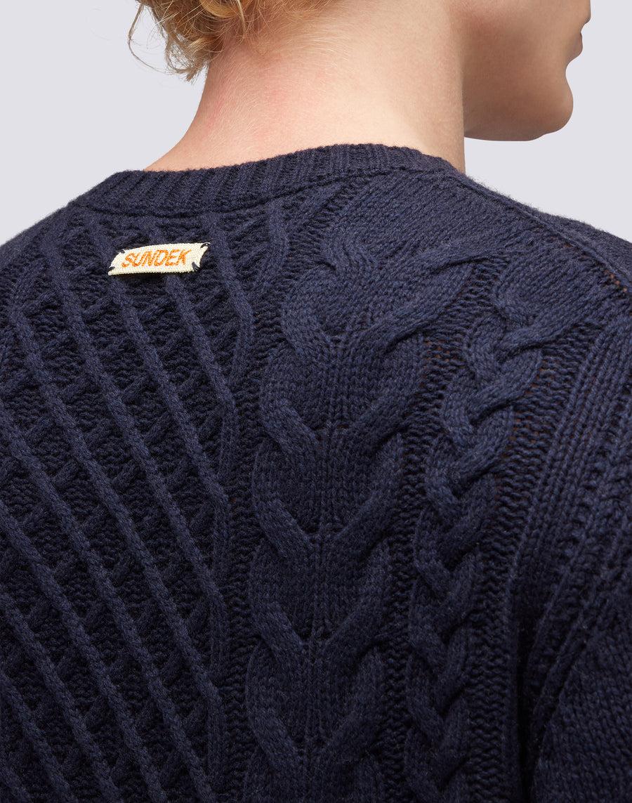 Sundek maglione a girocollo misto cashmere M354KIWS100-00700 Pezzi Unici