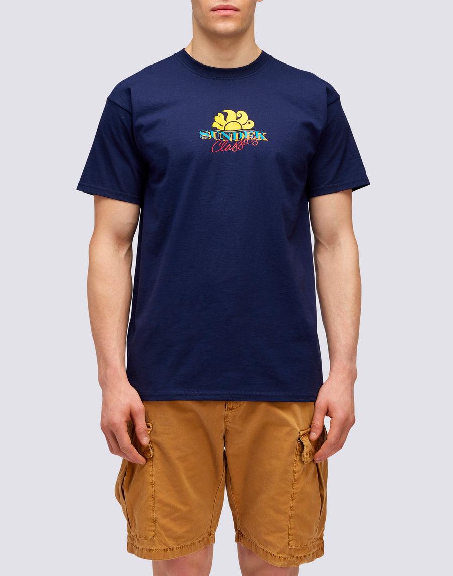 Sundek T-SHIRT HERITAGE PRINT m641tejy300-00700 Sconto