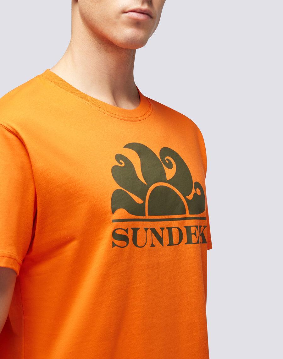 Sundek T-SHIRT GIROCOLLO CON STAMPA LOGO m021tej7800-55001 Saldi