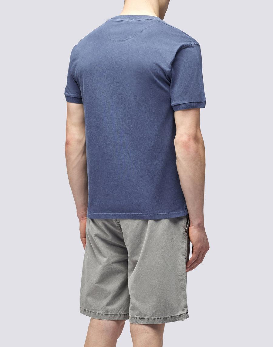 Sundek T-SHIRT NEW DEY GIROCOLLO TINTO CAPO CON LOGO m108tej78tc-00701 Saldi