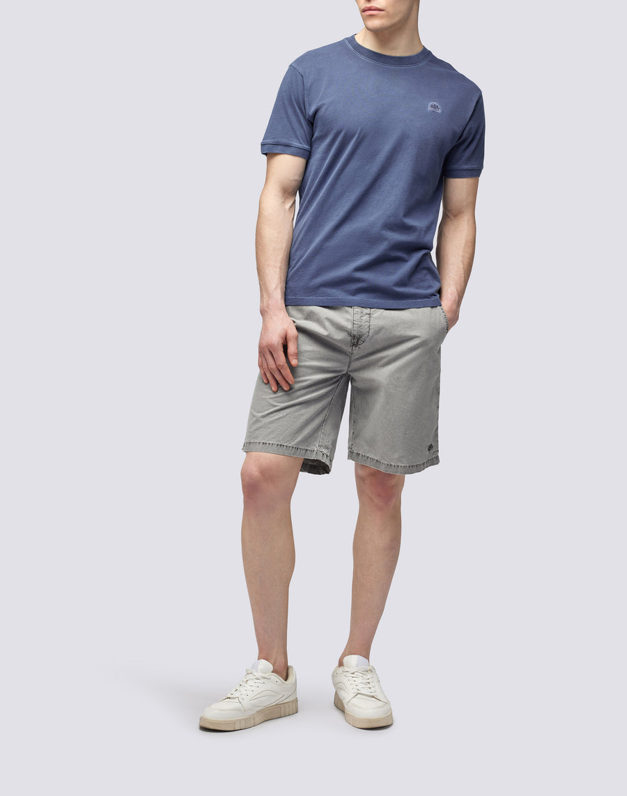 Sundek T-SHIRT NEW DEY GIROCOLLO TINTO CAPO CON LOGO m108tej78tc-00701 Saldi
