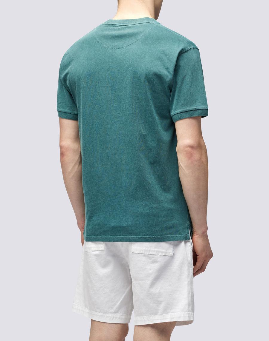 Sundek T-SHIRT NEW DEY GIROCOLLO TINTO CAPO CON LOGO m108tej78tc-86301 Economico