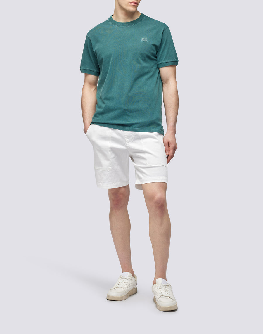 Sundek T-SHIRT NEW DEY GIROCOLLO TINTO CAPO CON LOGO m108tej78tc-86301 Economico