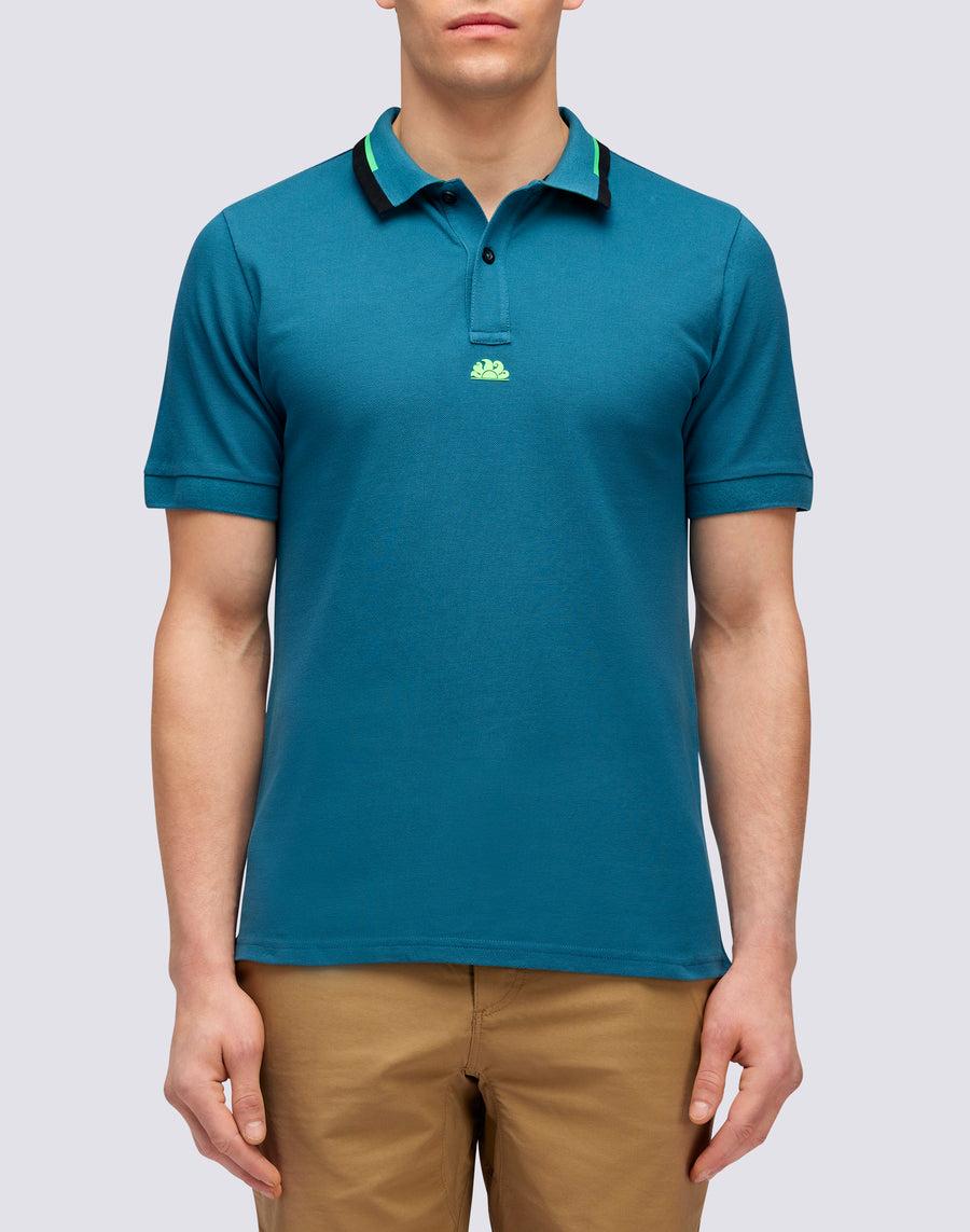 Sundek POLO IN COTONE PIQUET COMBINATO m997plpq500-a3401 In Vendita