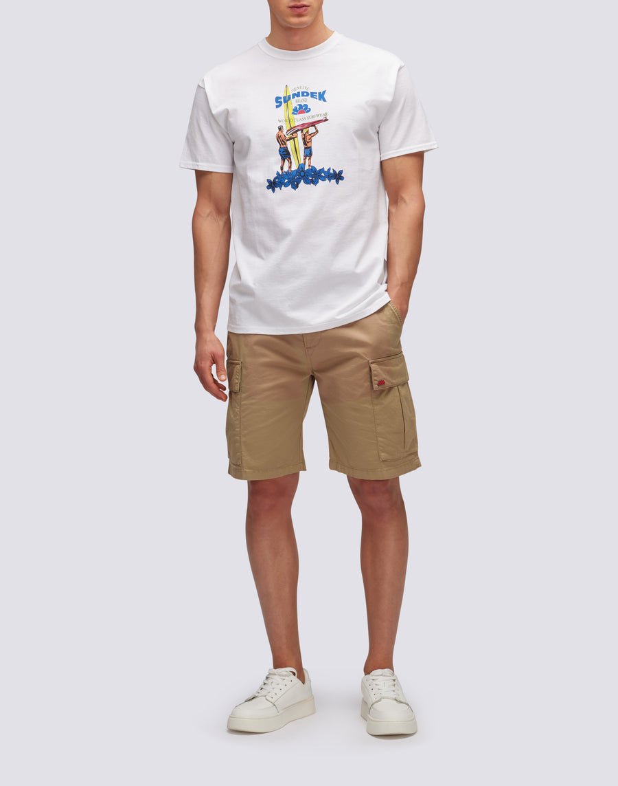 Sundek T-SHIRT HERITAGE SUNDEK PRINT m639tejy300-00600 Nuova