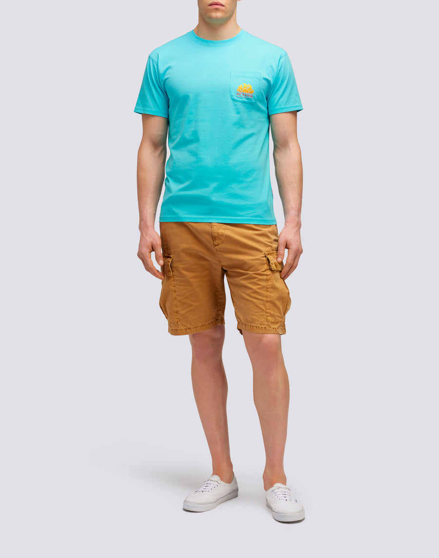 Sundek T-SHIRT NEW HERBERT GIROCOLLO CON MAXI-LOGO m028tej7800-05200 In Linea