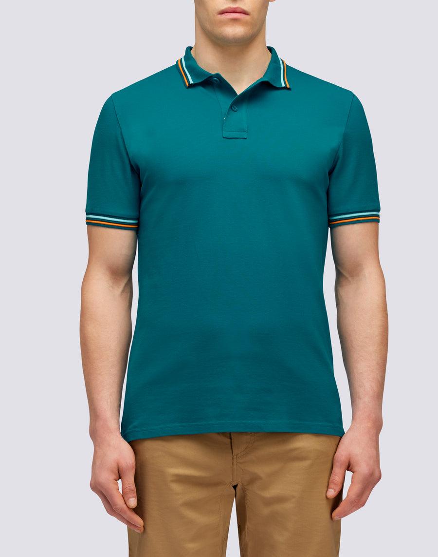 Sundek POLO BRICE IN COTONE PIQUET CON DETTAGLI TRICOLOR m779plj6500-01203 Vendita