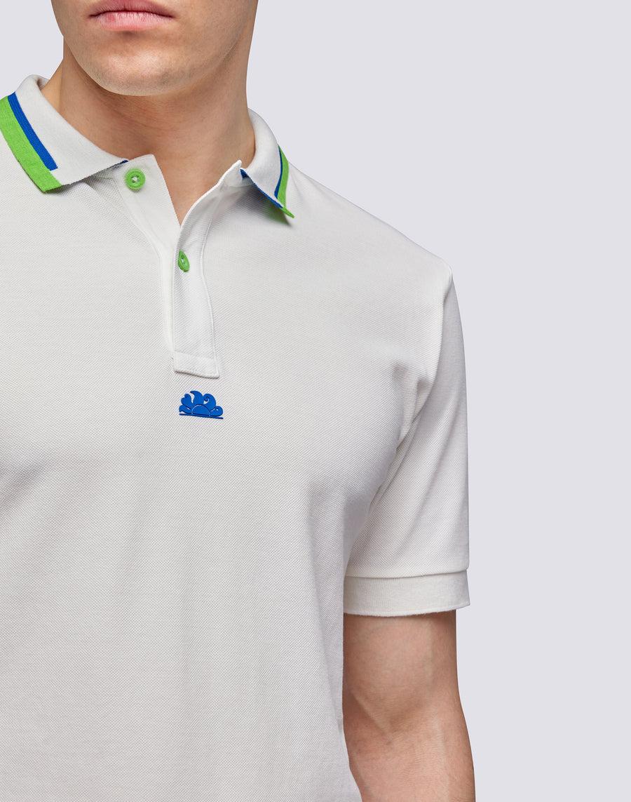 Sundek POLO IN COTONE PIQUET COMBINATO m997plpq500-03901 Qualità Garantita