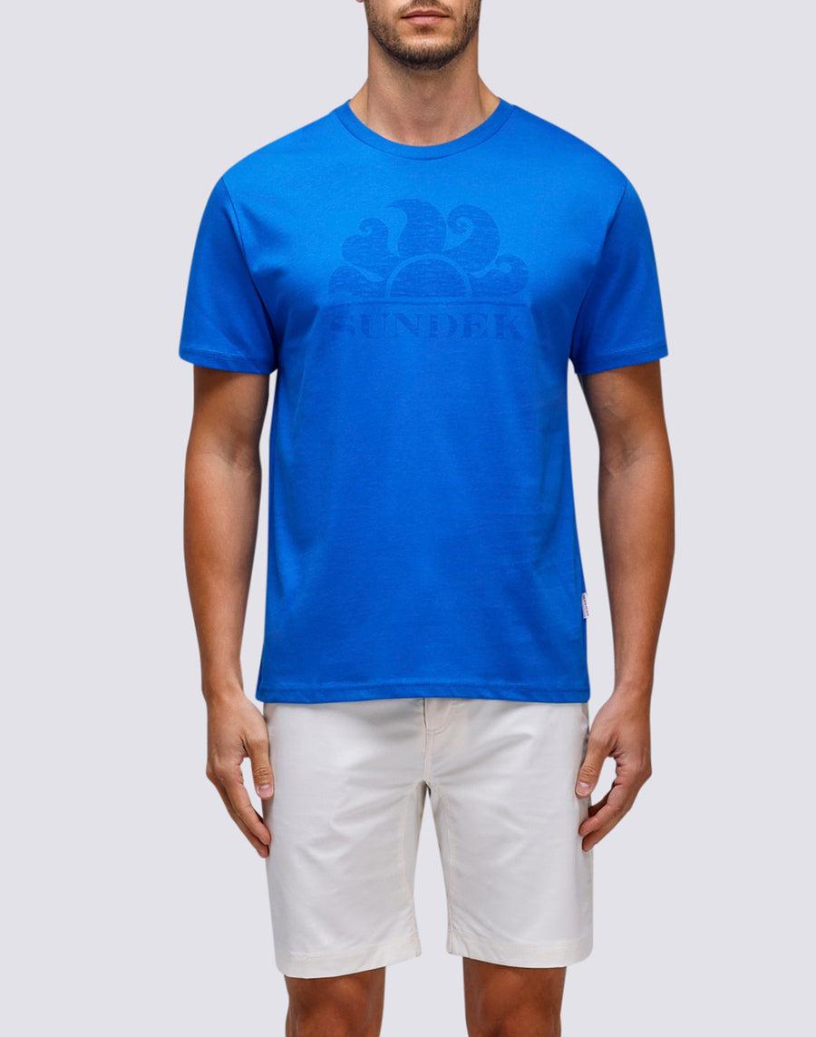 Sundek T-SHIRT MANICHE CORTE CON LOGO m021tej78ot-a2200 Economico