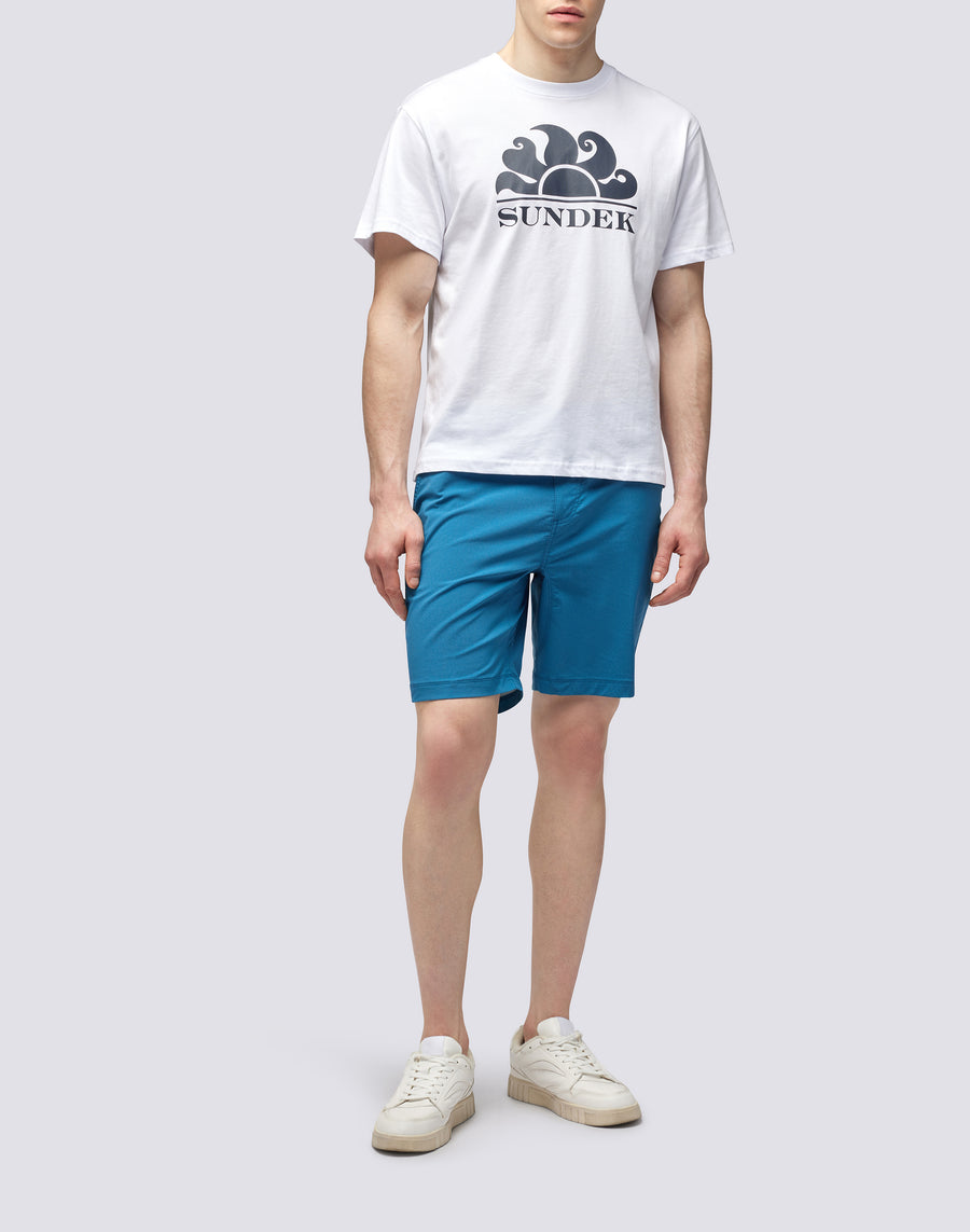 Sundek T-SHIRT GIROCOLLO CON STAMPA LOGO m021tej7800-00607 Vendite Flash