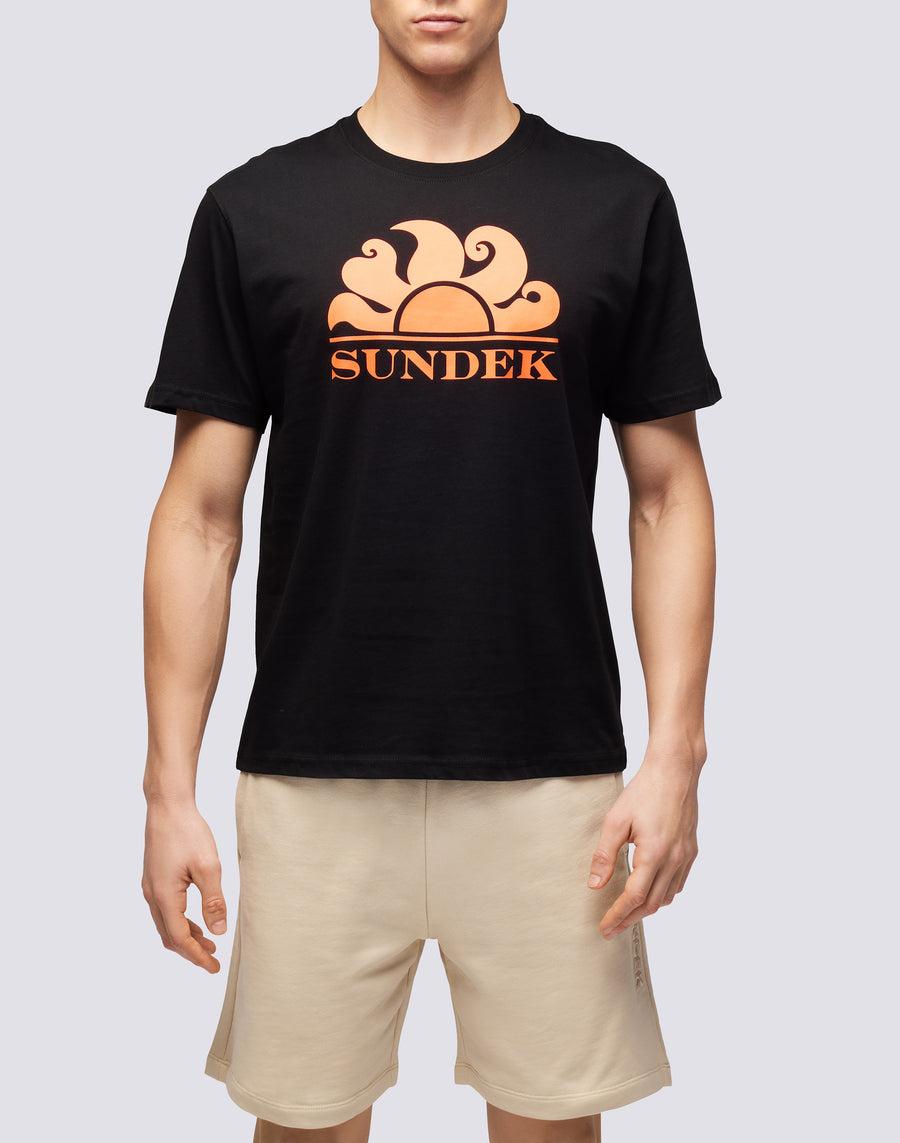 Sundek T-SHIRT GIROCOLLO CON STAMPA LOGO m021tej7800-00402 Moda