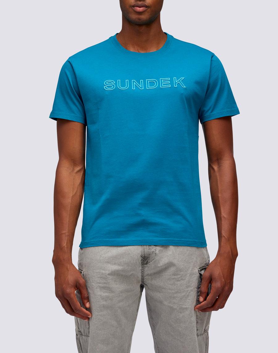 Sundek T-SHIRT LOGO RICAMO m610tej7800-01201 Vendita