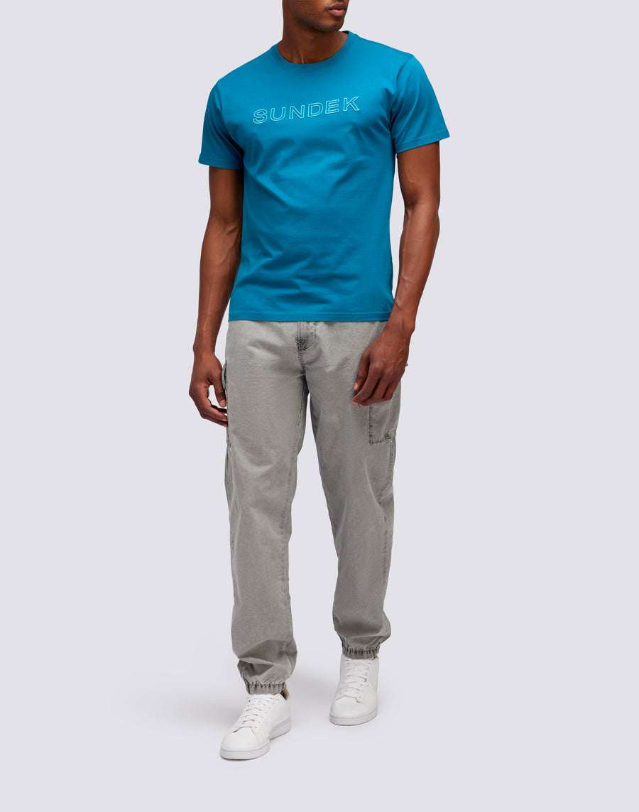Sundek T-SHIRT LOGO RICAMO m610tej7800-01201 Vendita