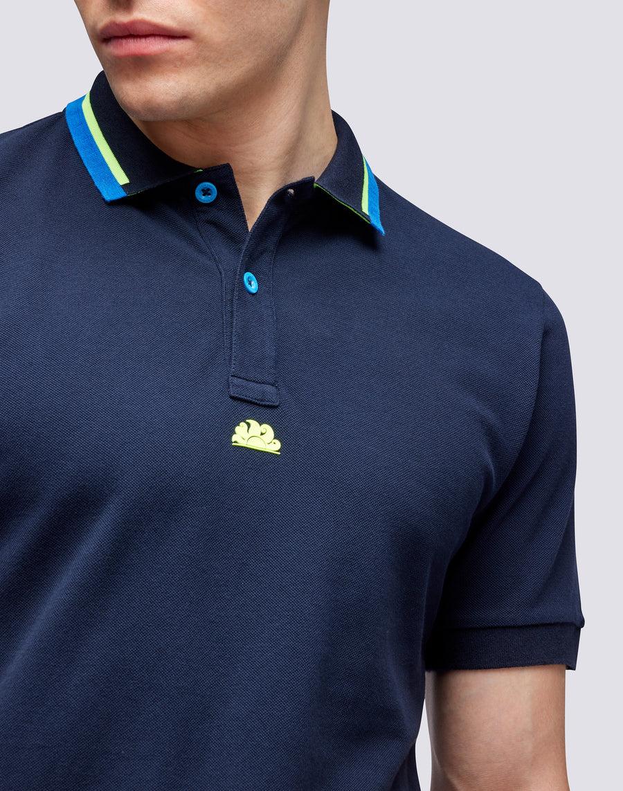 Sundek POLO IN COTONE PIQUET COMBINATO m997plpq500-32202 Acquista Ora