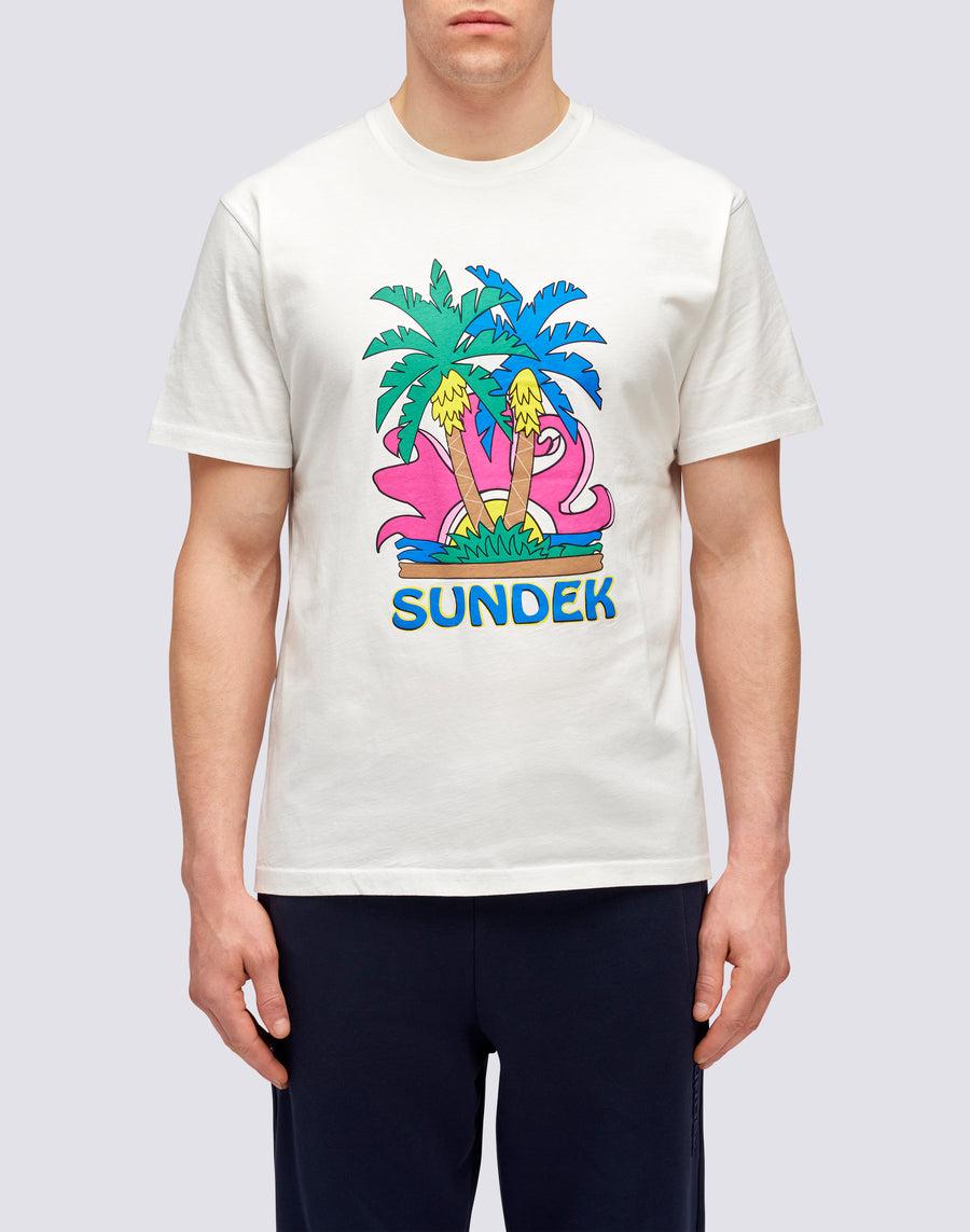 Sundek T-SHIRT ISLAND PRINT m613tejr900-03900 Affare Del Giorno