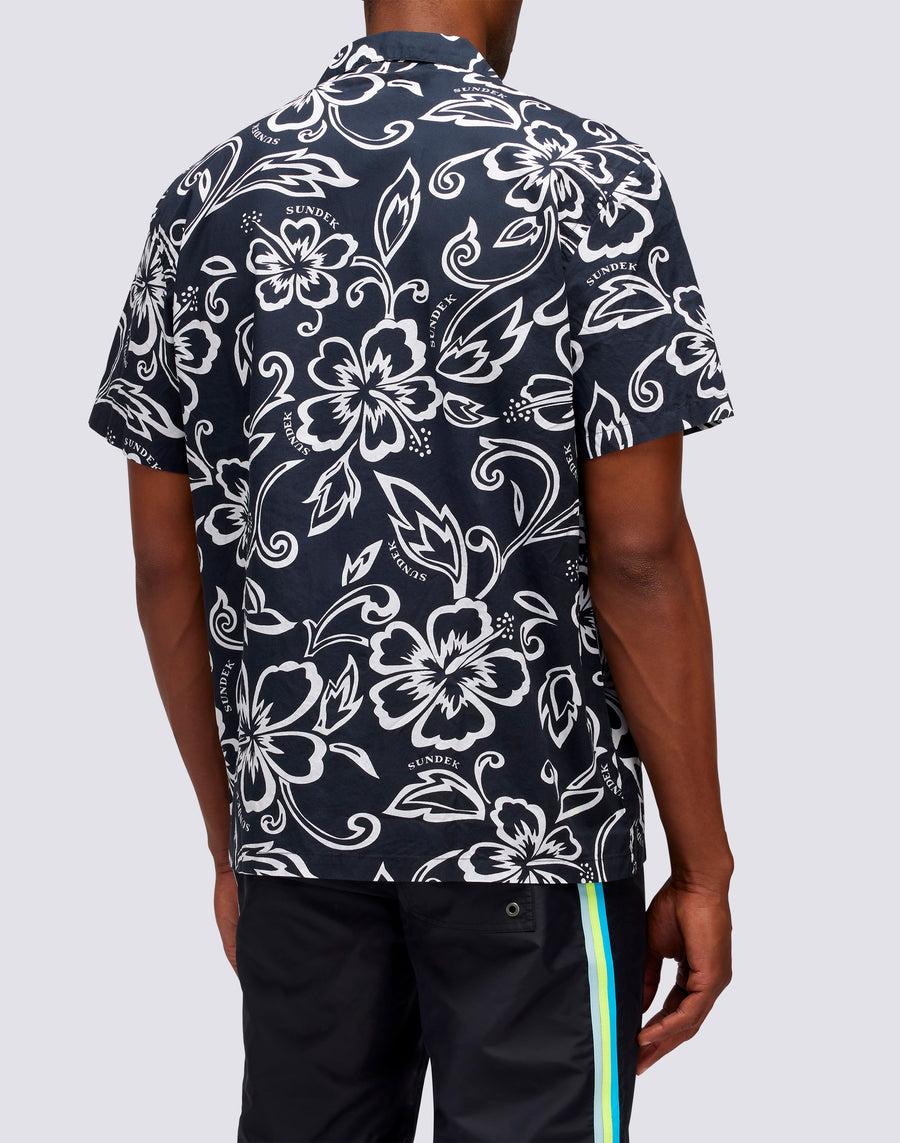 Sundek CAMICIA CON STAMPA HIBISCUS VINTAGE m817shmu1ia-661ia Moda