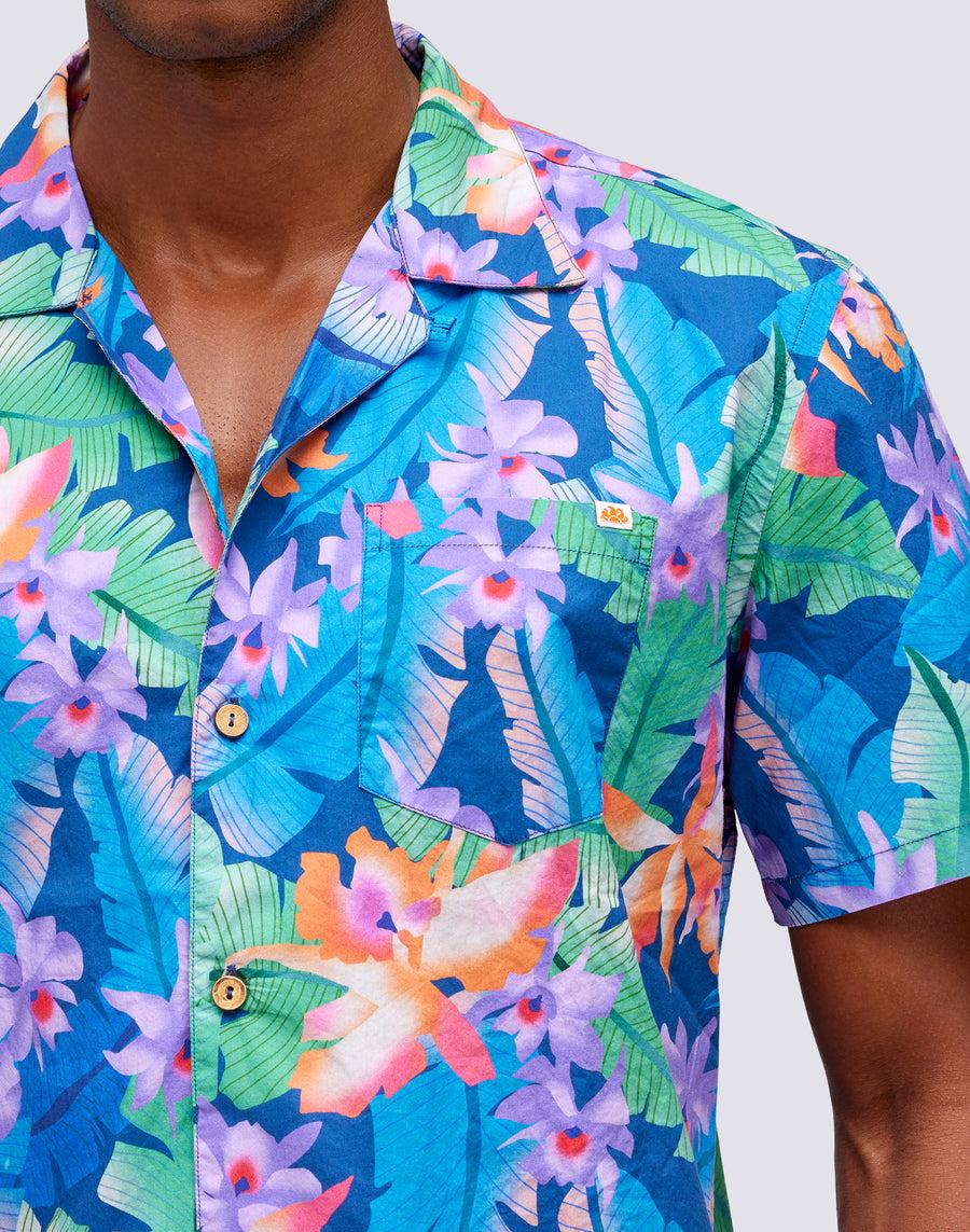 Sundek CAMICIA CON STAMPA FLOREALE ALL OVER m817shmu100-007o8 In Linea