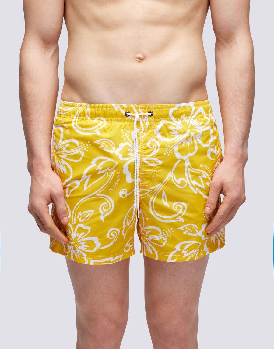 Sundek COSTUME A PANTALONCINO CORTO VITA ELASTICATA STAMPA ARCHIVE HIBISCUS m504bdta1ia-a29ia Qualità