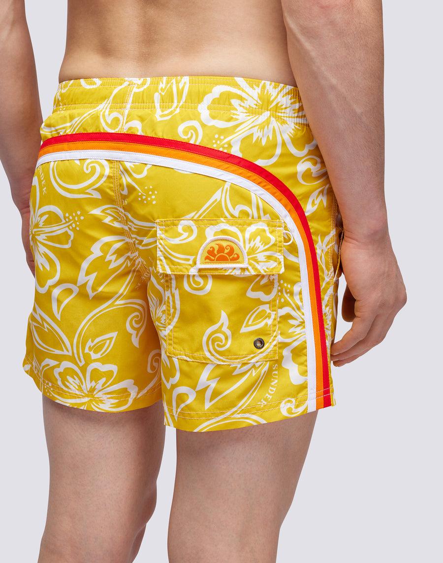 Sundek COSTUME A PANTALONCINO CORTO VITA ELASTICATA STAMPA ARCHIVE HIBISCUS m504bdta1ia-a29ia Qualità