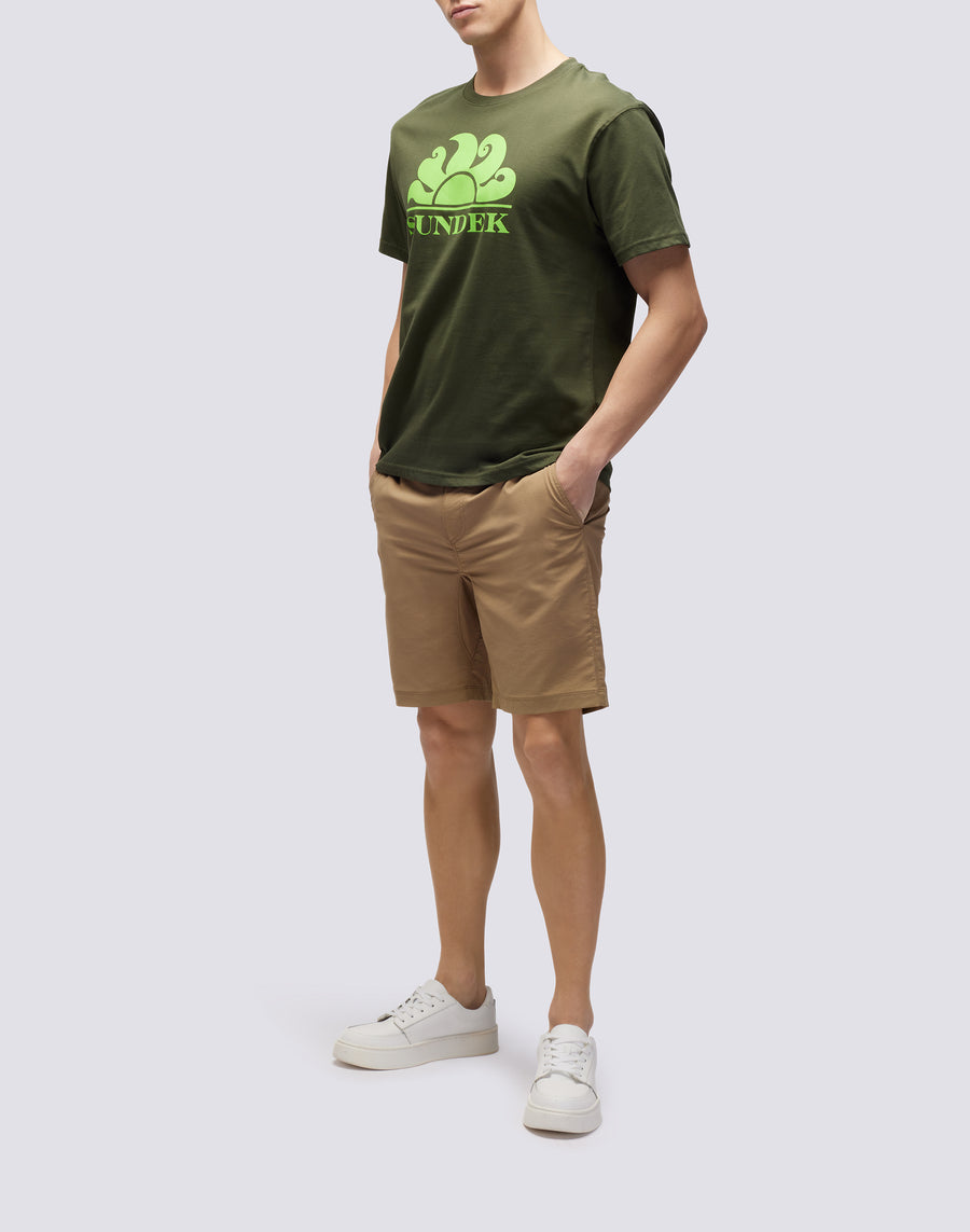 Sundek T-SHIRT GIROCOLLO CON STAMPA LOGO m021tej7800-30204 Vendita