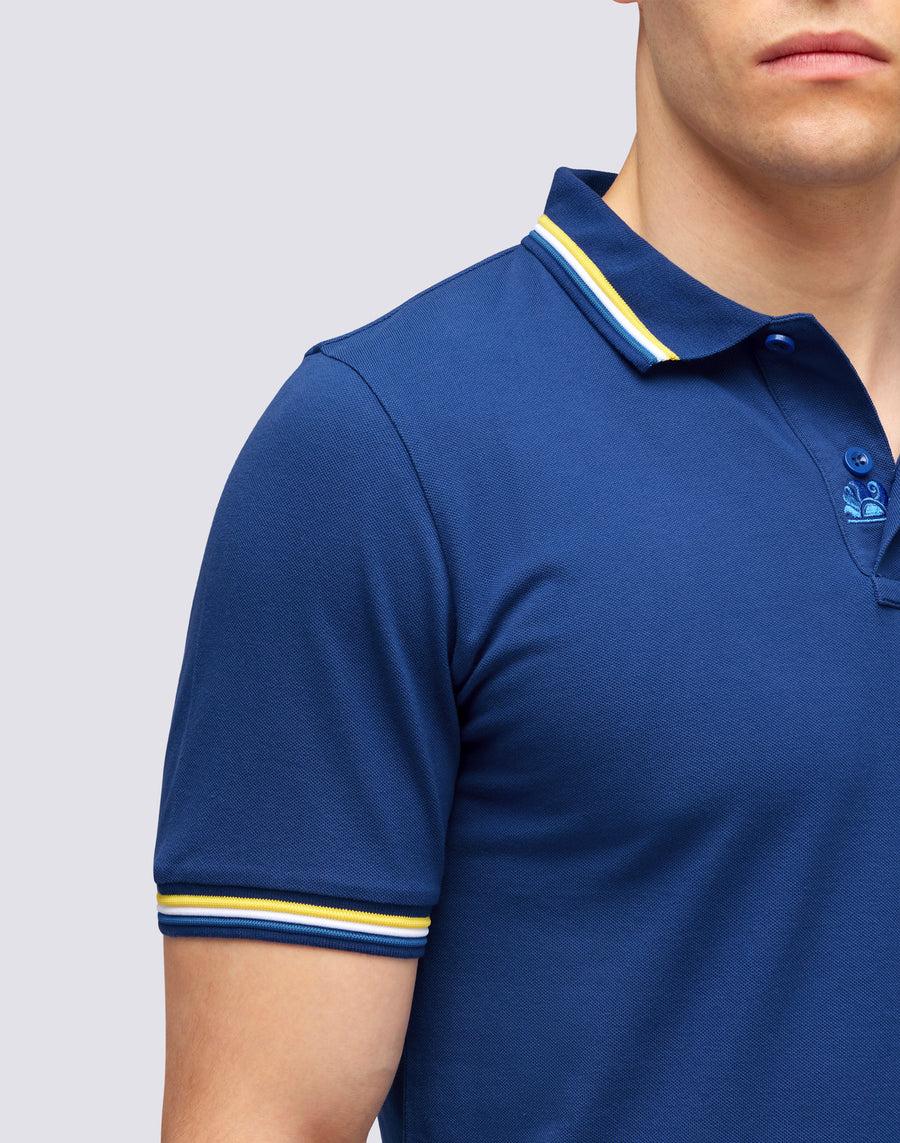 Sundek POLO BRICE IN COTONE PIQUET CON DETTAGLI TRICOLOR m779plj6500-a1701 Outlet