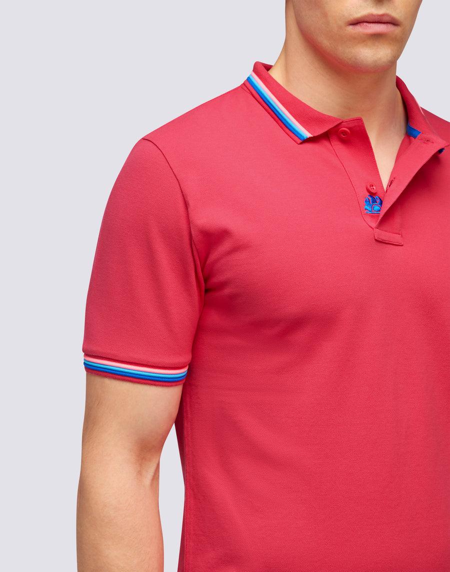 Sundek POLO BRICE IN COTONE PIQUET CON DETTAGLI TRICOLOR m779plj6500-69203 Saldi