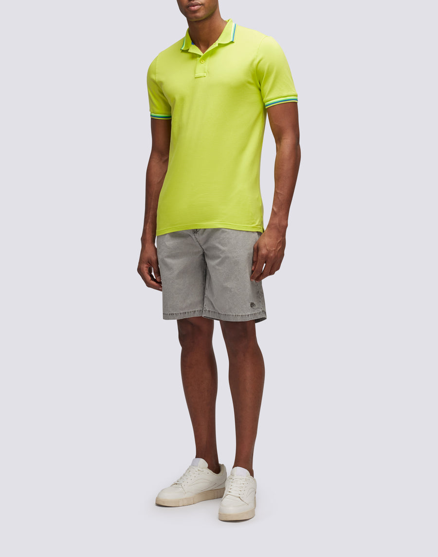 Sundek POLO BRICE IN COTONE PIQUET CON DETTAGLI TRICOLOR m779plj6500-69101 In Saldo
