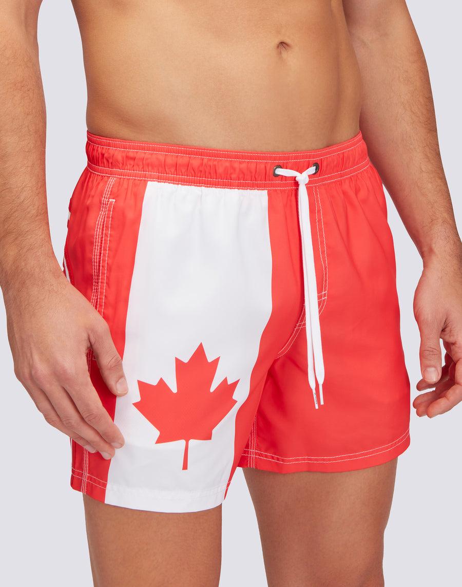Sundek COSTUME DA BAGNO CORTO VITA ELASTICATA POLIESTERE RICICLATO REPREVE® BANDIERA CANADA M504BDRT3FGA42FG Qualità Garantita