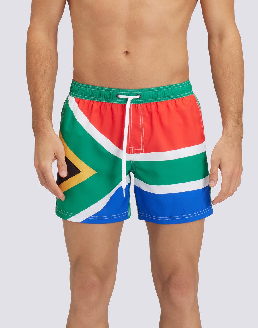 Sundek COSTUME DA BAGNO CORTO VITA ELASTICATA POLIESTERE RICICLATO REPREVE® BANDIERA SUDAFRICA M504BDRT3FG107FG Consegna Veloce