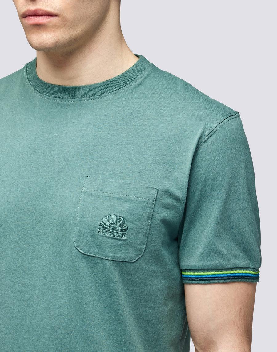 Sundek T-SHIRT FINN GIROCOLLO CON TASCHINO m775tej7800-a1601 Shopping Online