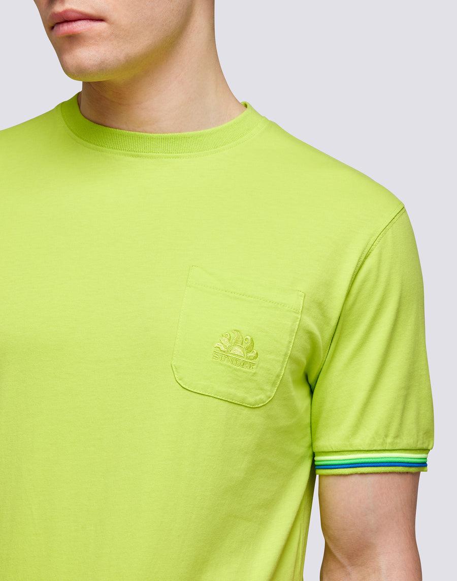Sundek T-SHIRT FINN GIROCOLLO CON TASCHINO m775tej7800-69101 Affare Del Giorno