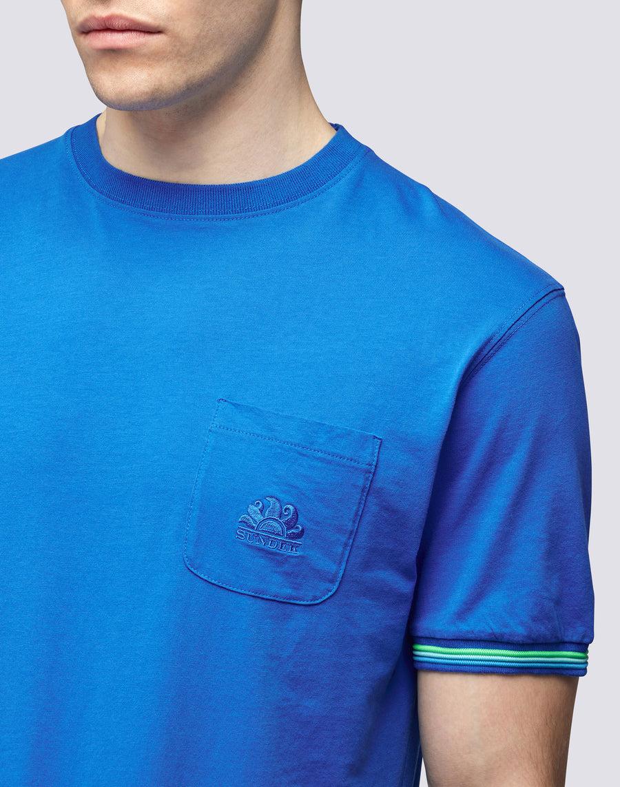 Sundek T-SHIRT FINN GIROCOLLO CON TASCHINO Sconto