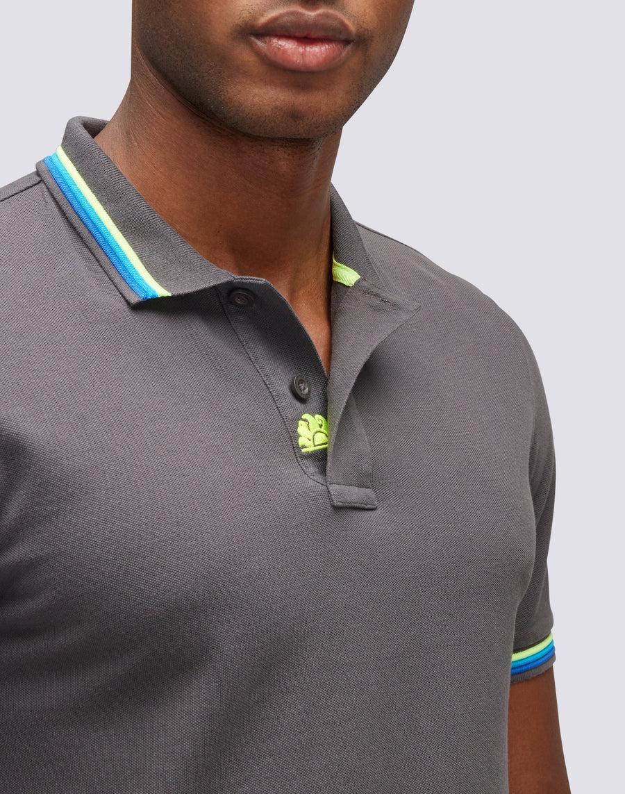 Sundek polo brice in cotone piquet con dettagli tricolor M779PLJ6500-10317 Promozione Limitata