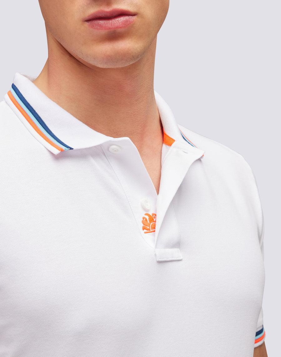 Sundek polo brice in cotone piquet con dettagli tricolor M779PLJ6500-00634 Shopping Online