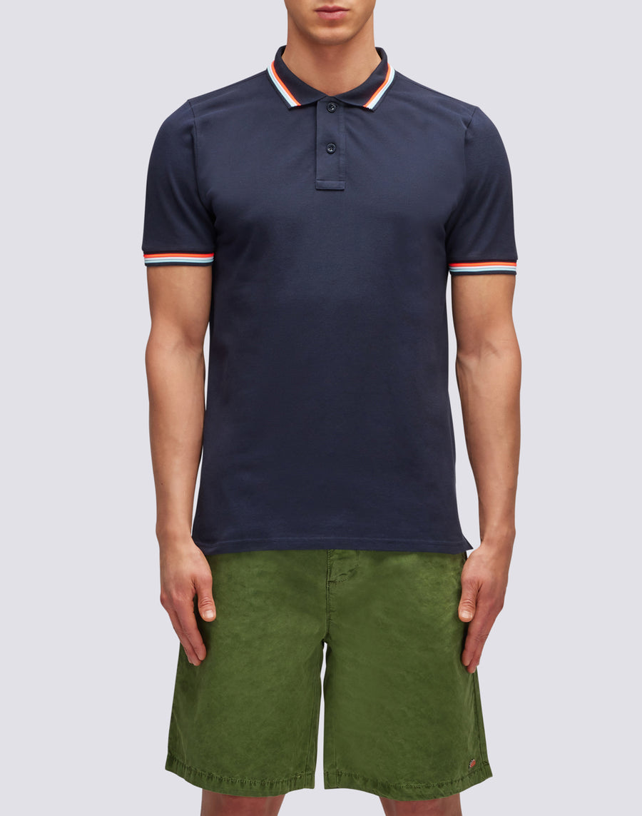Sundek polo brice in cotone piquet con dettagli tricolor M779PLJ6500-00724 Prezzo Ridotto