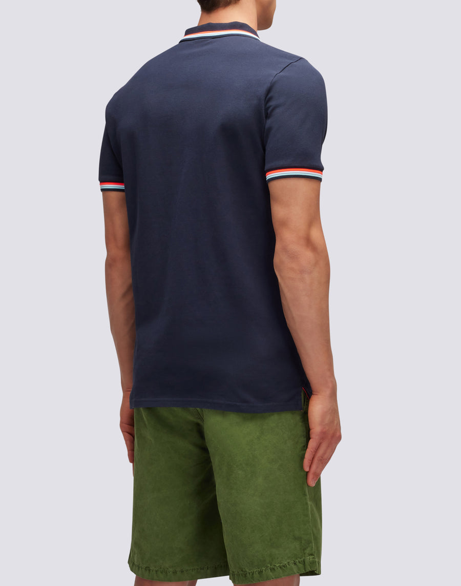 Sundek polo brice in cotone piquet con dettagli tricolor M779PLJ6500-00724 Prezzo Ridotto