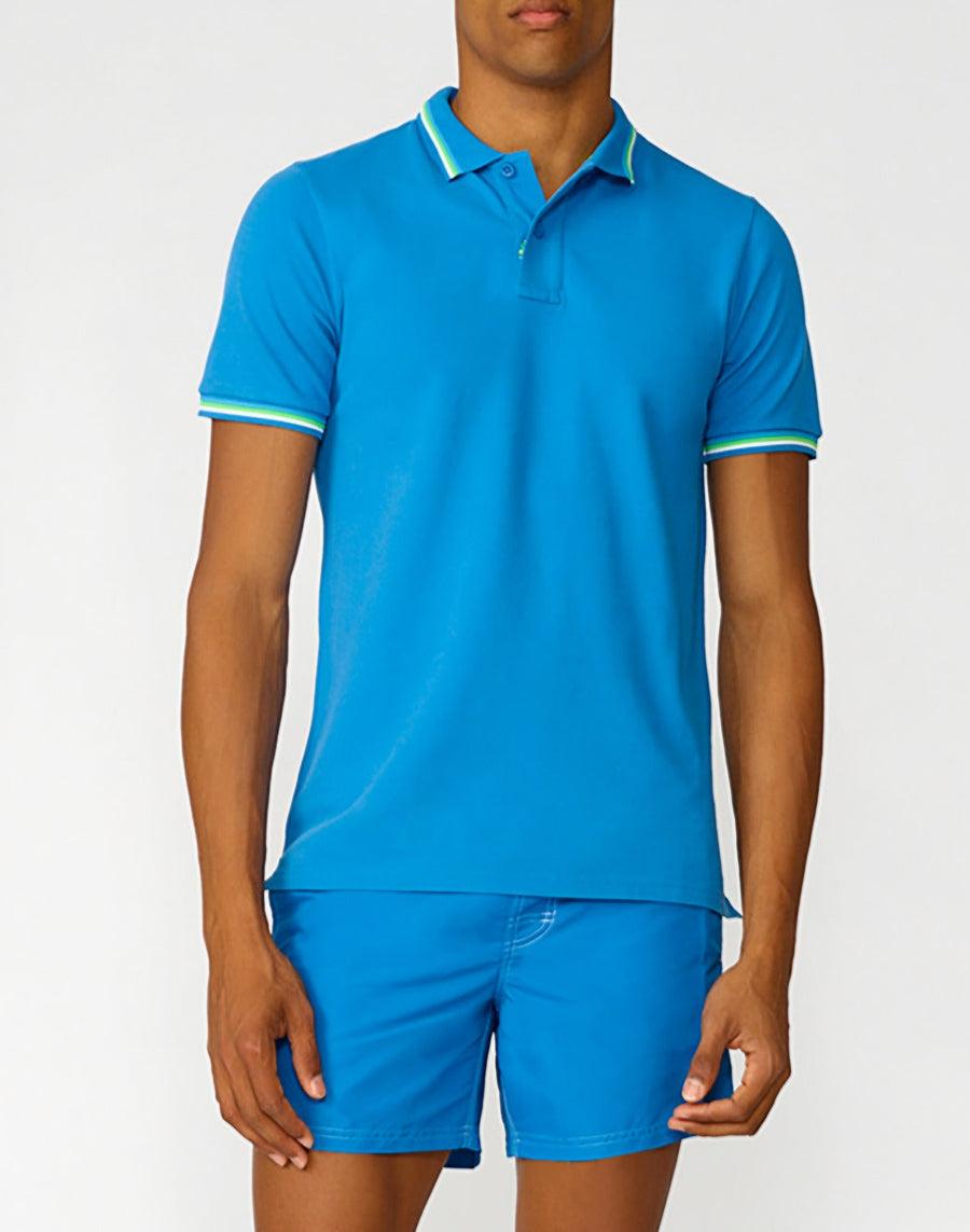 Sundek polo brice in cotone piquet con dettagli tricolor M779PLJ6500-08908 Novità