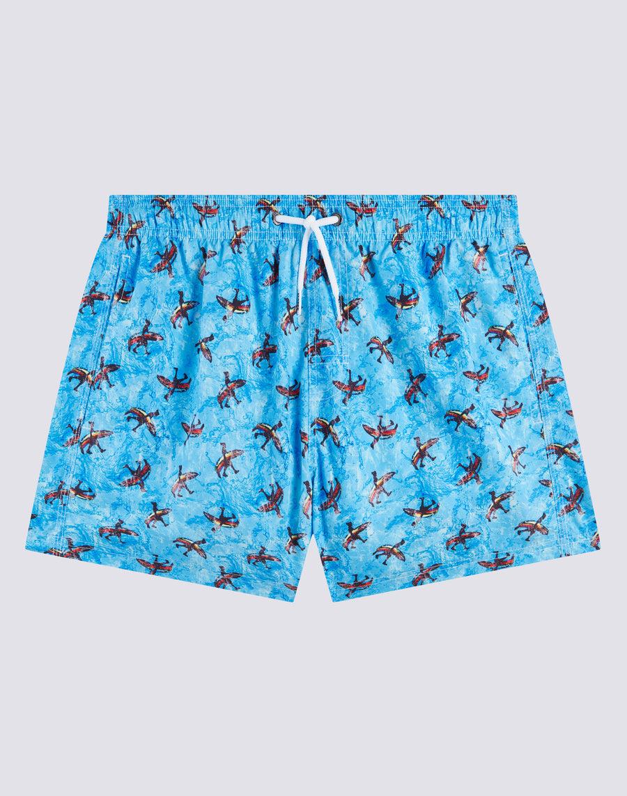 Sundek costume da bagno corto a vita elasticata microstampa banana surf m505bdrt3li-004li In Saldo